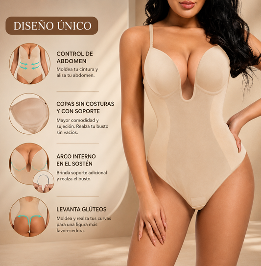Body moldeador sin costuras color beige