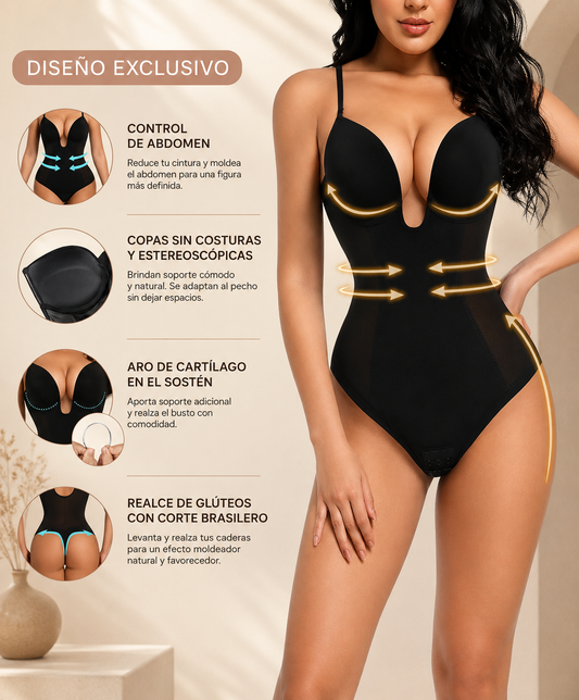 Body moldeador sin costuras color negro – talla M/L